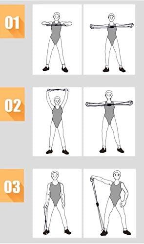 Miniatura 4 de Tofreedomwind Expansor de culturismo de pecho elástico de 16.0 in, 8 formas de banda de resistencia de látex con asas de espuma, equipo de fitness