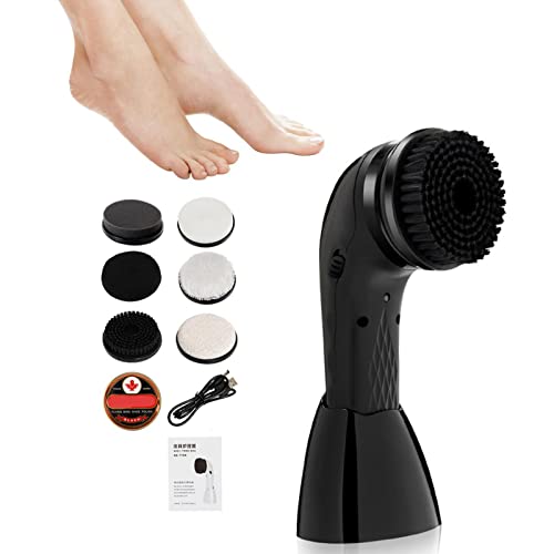 Kit De Lustrado De Zapatos Máquina Eléctrica Con 6 Cepillos