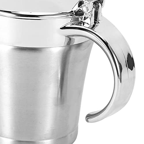 Molheira Com Tampa, Panela De Aço Inoxidável 750ML Panela De Molho De Bife De Parede Dupla Molheira