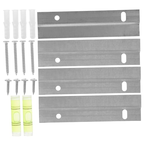 Image of Generic 4 Sets Wall Hanging Headboard Brackets Mirror Hanging Hardwares Headboard Wall Mounting Brackets Mirror Brackets Heavy Duty Picture Hangers Z Clips Mirror Hanger, 15.3X2.8CMx2pcs, Silverx2pcs