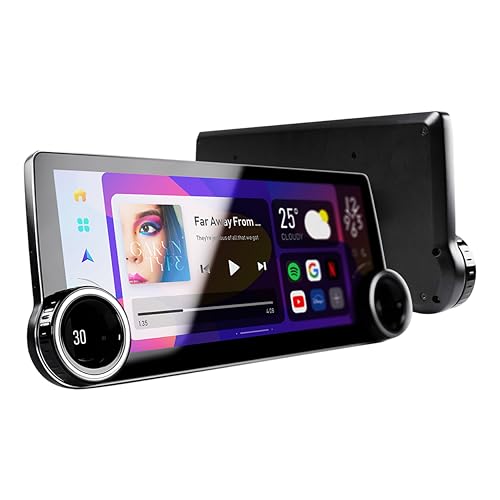 Image of MEGAAUDIO X23 12.3 Inch Diamond 2K Android 13 Car Stereo | 4+64GB | 4G WiFi | Wireless CarPlay Android Auto | DSP | GPS Navigation | Bluetooth | Dual Knob IPS QLED Touch Screen | MTK 10-Core Player