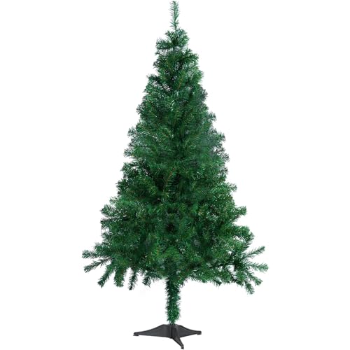 Árbol de Navidad Artificial, Altura de 120 cm, con 300 Puntas, Material PVC, Hogar Decoración para Navidad, con Soporte de Plástico, Adorno de Navidad Fácil Montaje