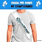 Zoom IMG-1 fascia 60 anni blu compleanno Zoom IMG-1 fascia 60 anni blu compleanno