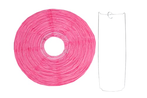 Image of Pack of 3 Paper Lantern Lampshade Party Birthday Baby Shower Wedding Celebration Decoration (Hot Pink, 12 inch (30cm))