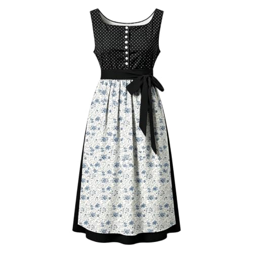 Vestido largo dirndl tirolés para mujer ideal para fiesta de Oktoberfest y carnaval 4
