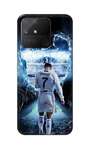 Image of Printed Hard Back Cover Case for Realme Narzo 50A Back Cover (Footbal Legend) -1302