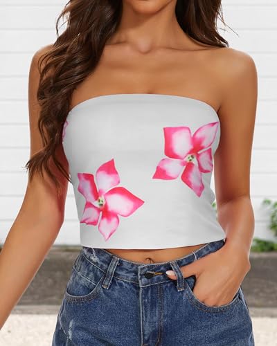 Image of Summer Tube Tops Basic Crop Tops for Women Strapless Tank Casual Tunics Sexy Short Shirts 2026