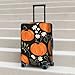 Cute Pumpkin Travel Luggage Cover for Suitcase Anti-Scratch Fashion Suitcase Protector Washable Elastic Baggage Covers Fits 25-28 Inch Luggage for Travel Beach Holiday