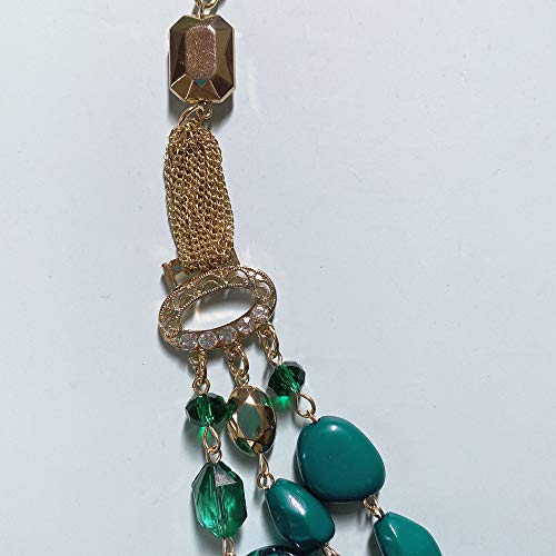 COIRIS New Multi Layer Beads Statement Gold Chain Necklace for Women3