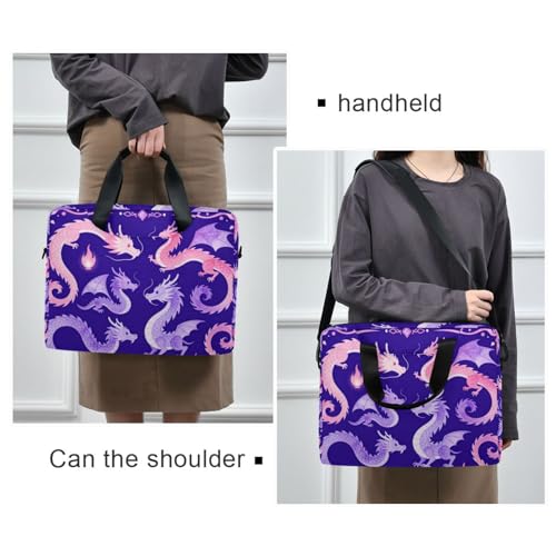Funda portátil para laptop 15.6 pulgadas morado dragón miniatura 2