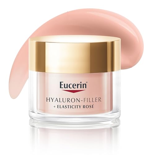 Eucerin Hyaluron-Filler + Elasticity Rosé Tagespflege LSF 30 50 ml, Gesichtscreme mit roséfarbenen Pigmenten, Hyaluronsäure und Thiamidol reduziert Falten und Altersflecken