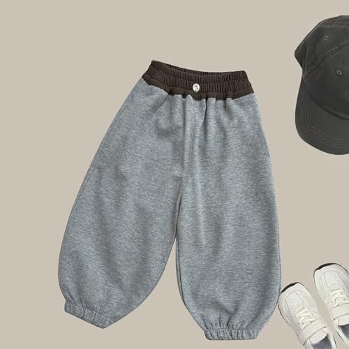 Toddler Baby Boys Cotton Pants Fall Casual Baggy Sweatpants Trendy Color Block Drawstring Elastic Waist Loose Joggers2