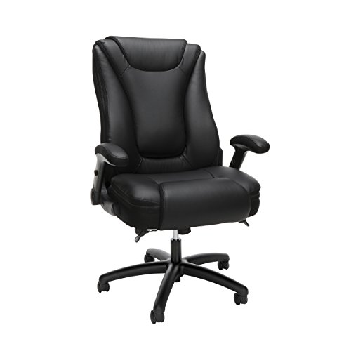 OFM Essentials Collection Ergonomic Executive Bonded Leather Office Chair, in Black