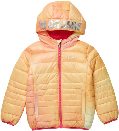 Nike Little Kids' Full-Zip Just Do It Puffer Jacket (P(26H883-A24_11)/N, 4T)