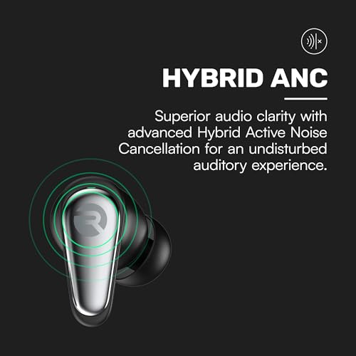 Image of Raycon Pro Earbuds Wireless Bluetooth + 6 Microphones with Hybrid Active Noise Canceling, Sweat & Water-Resistant Earphones, Premium Wireless Ear Buds Bluetooth 40 Hours Playtime (Silver)