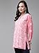 Ada Indian Hand Embroidered Chikankari Women's Pink Georgette Top Tunic Shirt Kurti A911225 (4X-Large)