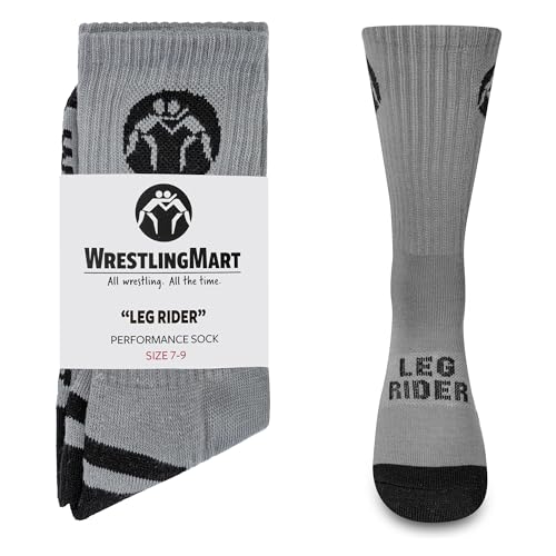 WrestlingMart Performance Socks - Secure Fit & All Day Comfort - Moisture-Wicking Mesh - Built in Arch Support (Unisex)2