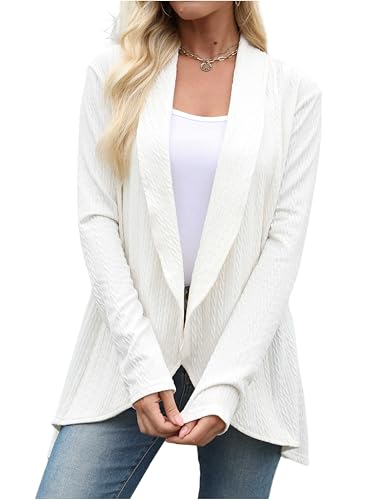 Image of Cardigan for Women Long Sleeve Sweaters Casual Lightweight Knit Open Front Fall Fashion Outfits