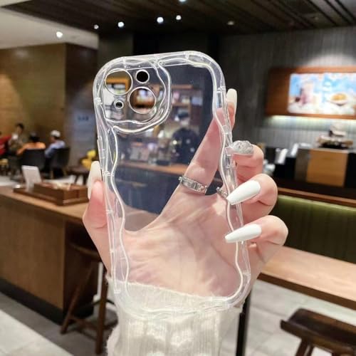 CASETK iPhone 16 用 ケース 韓国 おしゃれ クリア 透明 シンプル 耐衝撃 エアバッグ 滑り止め すり傷防止 薄型 軽量 スリム 携帯便利 黄変防止 アイフォン 16 用 ケース (white, iPhone16用)