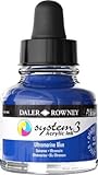  Juego de 3 botellas de tinta acrílica System 3, 29,5 ml, color ultramar