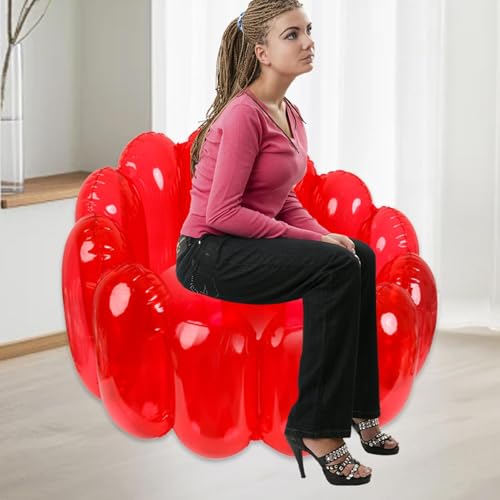 Sofá de aire portátil e inflable impermeable para camping y piscina exterior 8