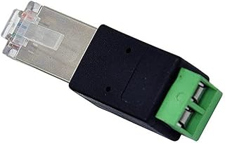 Taidacent 5 Pcs RJ45 to RS485 Converter RJ45 Terminal Adapter RJ45 to RS485 Adapter Crystal Head to Terminal (A Connects to PIN1 B Connects to PIN2)