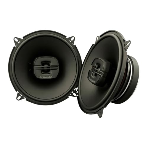 Image of BASSOHOLIC 4 inch (10.1cm) Two-Way Coaxial Car Speakers | Powerful 90dB Audio Output | 25mm Tweeter | 4 Ohm Impedance | Universal Car Fit | Premium Build Quality | High Bass Performance | 1-Year Warranty
