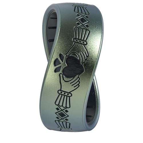 Enso Rings Etched Celtic Collection Silicone Ring - Comfortable and Flexible Design3
