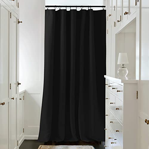 NICEWOOD Rideau porte coulissante verre 70x108 po isolant occultant noir