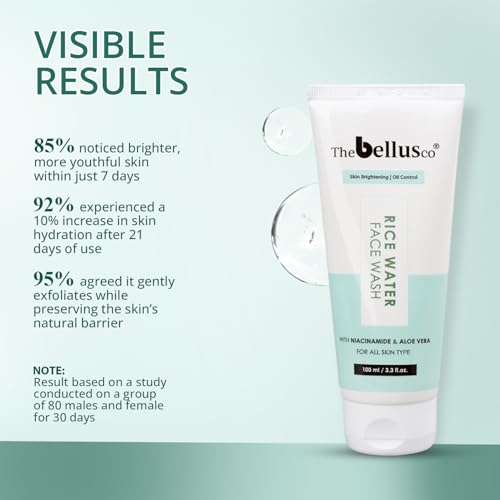 Image of Rice Water Face Wash | Skin Brightening & Oil Control | With Niacinamide & Aloe Vera | Korean Face Wash for Skin Glow | Gentle Cleanser for All Skin Types | 100ml