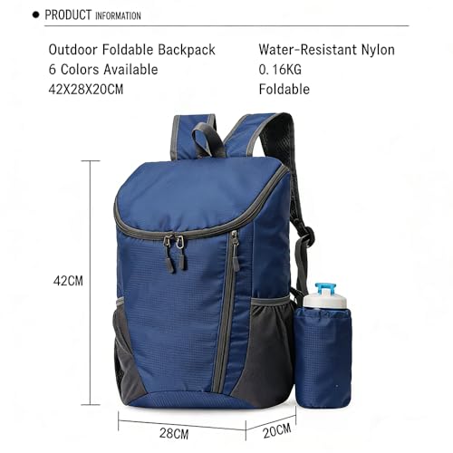 Mochila ligera plegable con exterior resistente al agua miniatura 2