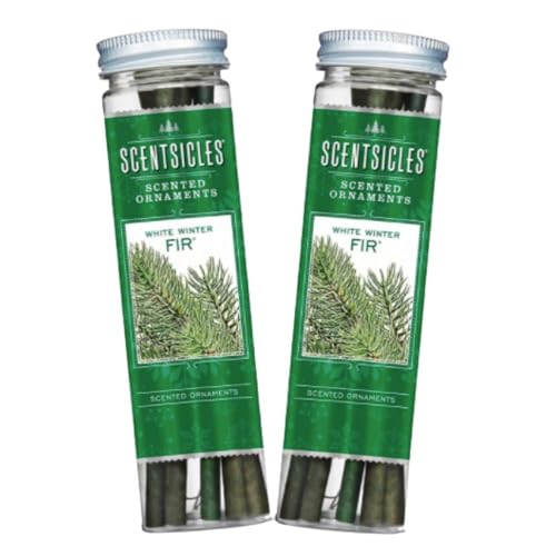 Scentsicles White Winter Fir Scented Ornament Sticks (2 Pack, 12 Total Ornament Sticks)