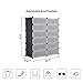 SONGMICS 6-Tier Shoe Rack, Space Saving 24-Pair Plastic Shoe Units with Doors, Modular Cube Storage, Ideal for Entryway Hallway Bathroom Living Room, 32.7 L x 12.2 W x 41.3 H Inches Black ULPC26HV1