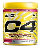 C4 Ripped Pre Workout Powder Raspberry Lemonade 30 Servings | Zero Sugar Pre Workout with 150mg Caffeine, 500mg L Carnitine, 1600mg Beta Alanine, 200mg Green Coffee Bean Extract