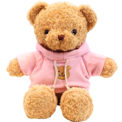 MOPQMKT Nounours-Ours Teddy T-Shirt Rose Poupée Peluche Jouet Habillage Poupée Ours Cadeau d'anniversaire Douceur de Bébé Convient pour la Saint-Valentin, Les Anniversaires, Les Mariages, Noël (30cm)