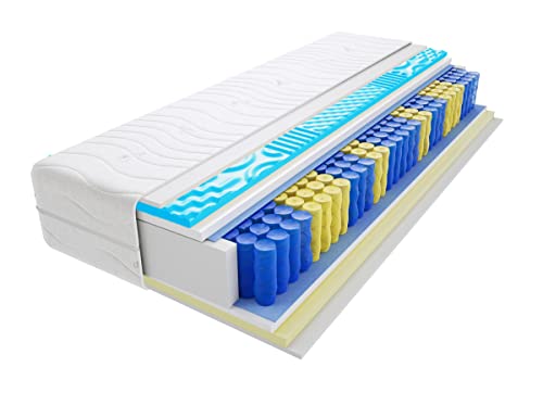 Preisvergleich Produktbild Godre Matratze 90x200 cm Doppelmatratze, H3 Mittelfest Federkernmatratze, Taschenfederkernmatratze 15 cm Hoch Visco Memory Profilierter Visco Memory Hypoallergene, HR-Schaum Proto Mini Visco Molet