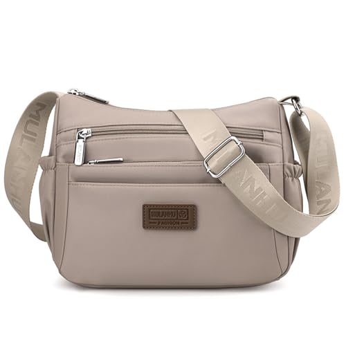 WITERY Crossboby Bags for Women - Waterproof Nylon Multi-Pocket Crossboby Purse for Women, Pocketbooks Medium Travel Purses