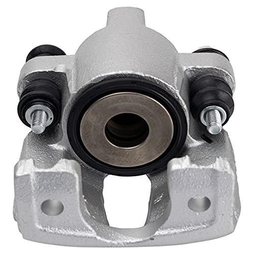 Image of TRQ Performance Rear Brake Pad and Rotor Set Ceramic Slotted Drilled Calipers Compatible with 1999-2003 Ford F-150 Lightning 2002-2003 F-150 Harley-Davidson Edition 2004 F-150 Heritage SVT Lightning