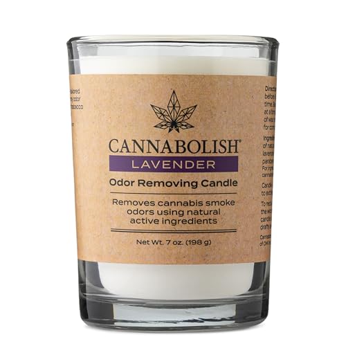 Product Image of the Cannabolish Lavender Smoke Odor Eliminating Candle, 7 oz, Natural Ingredients