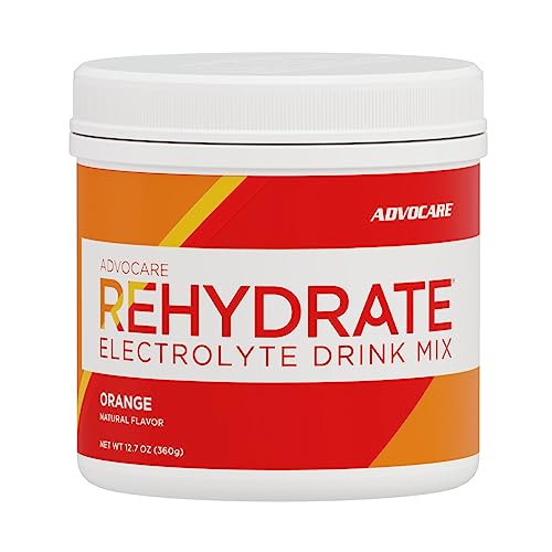 Image of AdvoCare Rehydrate - Electrolyte Drink Mix - Includes Magnesium, Sodium, Potassium & Calcium - Antioxidant & Amino Acid Fortified - Supports Hydration & Recovery - Orange, 12.7 oz