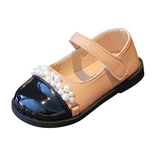 Toddler and Girls Casual Shoes Fashion Autumn Thick Sole Round Toe Buckle Dress Shoes Big Girl (Brown, 5.5-6 Years)