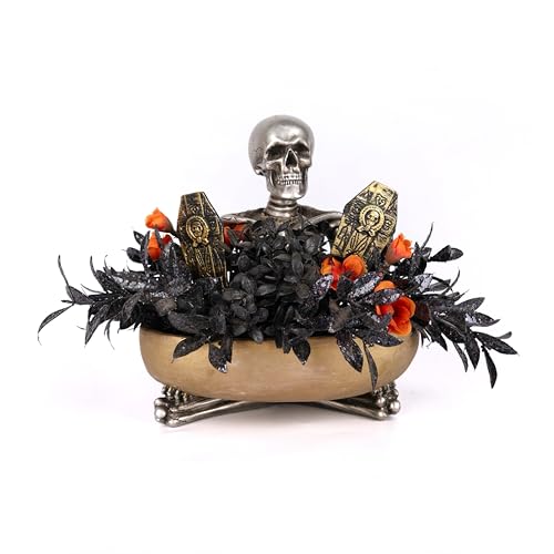 LushNook Halloween Decor Skull Table Centerpiece - Halloween Skull...