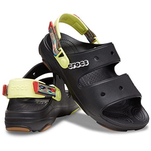 Crocs Unisex-Adult Classic Allterrain Ikat Sandal Blk/MLTI Slipper, Black, 7 CA