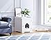 PAWLAND Cat Litter Box Enclosure, Cat House Side Table,Night Stand Pet House, Indoor Cat House, White