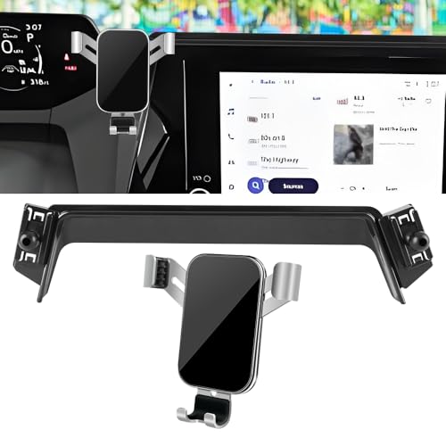 LUNQIN Car Phone Holder for 2023 2024 2025 2026 Toyota Prius SE LE XLE Nightshade XSE 【 8-inch Touchscreen 】Auto Interior Accessories Best Cell Phones Mount Cellphone Mobile Charging Navigation Stand