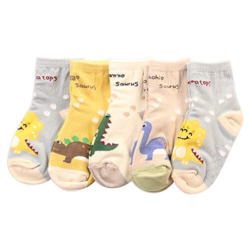 VIDANGIL Baby Toddler Boy Girl Child Kids Low Cut Casual Daily Socks (HRN, 1(X-Small))