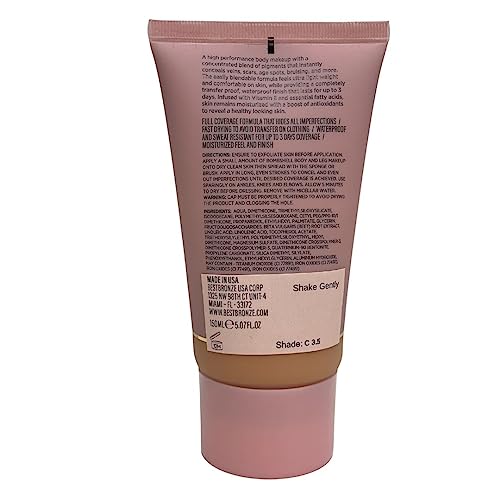 Best Bronze Bombshell Body And Leg Makeup, 3.4 Fl. Oz. (Nc49 Tan Glow) - Full Coverage Foundation And Concealer Makeup To Cover Scars, Bruises, Tattoos, Vitiligo, And More #TOP4