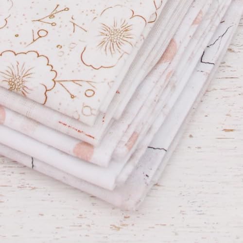 Threadart Vintage White Marble Cotton Quilting Fabric - By the Yard — view 3