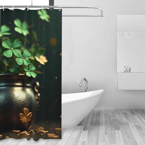 Rideau de douche botanique vert 152x183 cm lavable en machine n° 43
