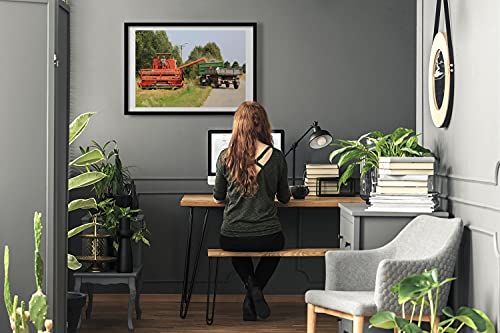 Cadre MDF peinture Moissonneuse-Batteuse Tulup 70x50 grand format
